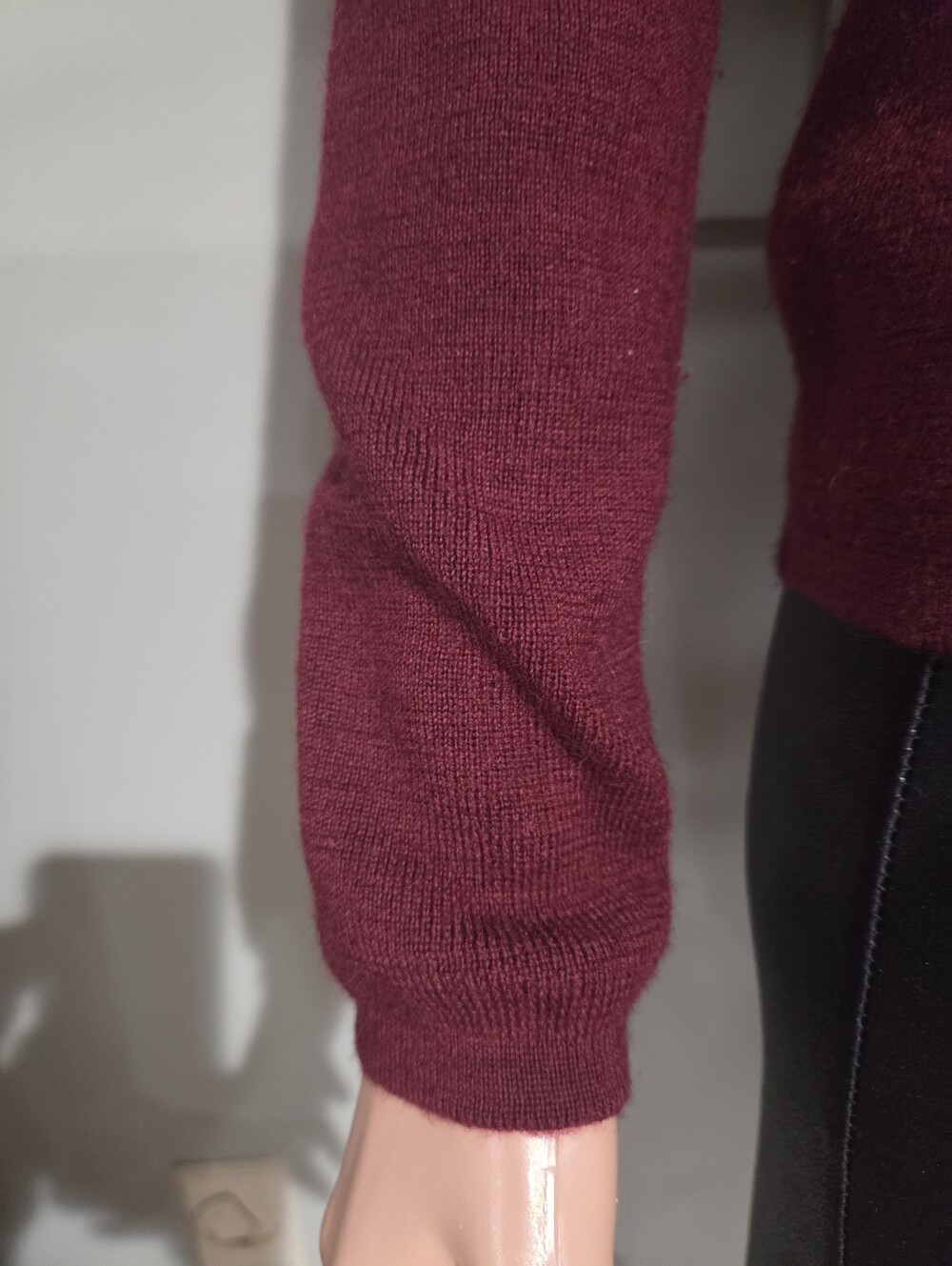 Vintage Tweeds 100% Italian Merino Wool Burgundy Crewneck Sweater Medium - Picture 7 of 14